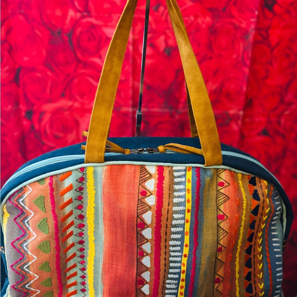 Bohemian Striped Women's Travel Bag